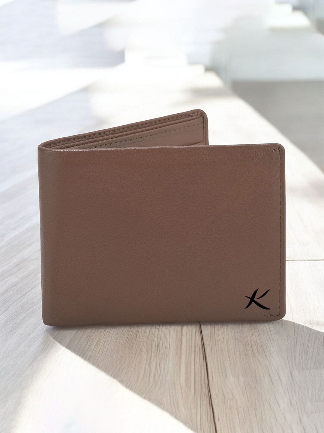 

Kastner Men Textured Leather Two Fold Wallet, Tan