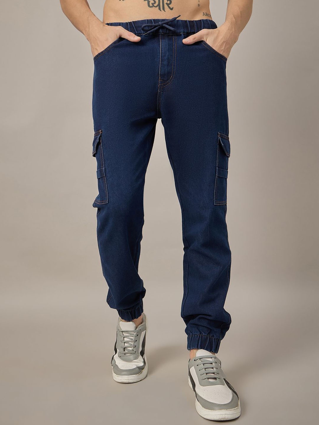 

STUDIO NEXX Men Loose Jogger Jeans, Blue