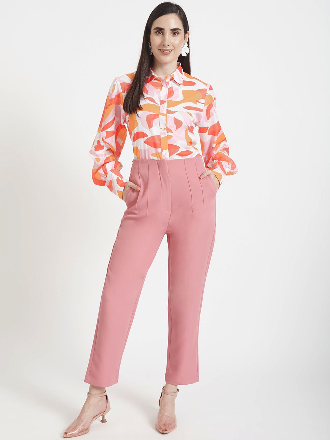 

AMSWAN Women Classic Floral Opaque Printed Casual Shirt, Multi