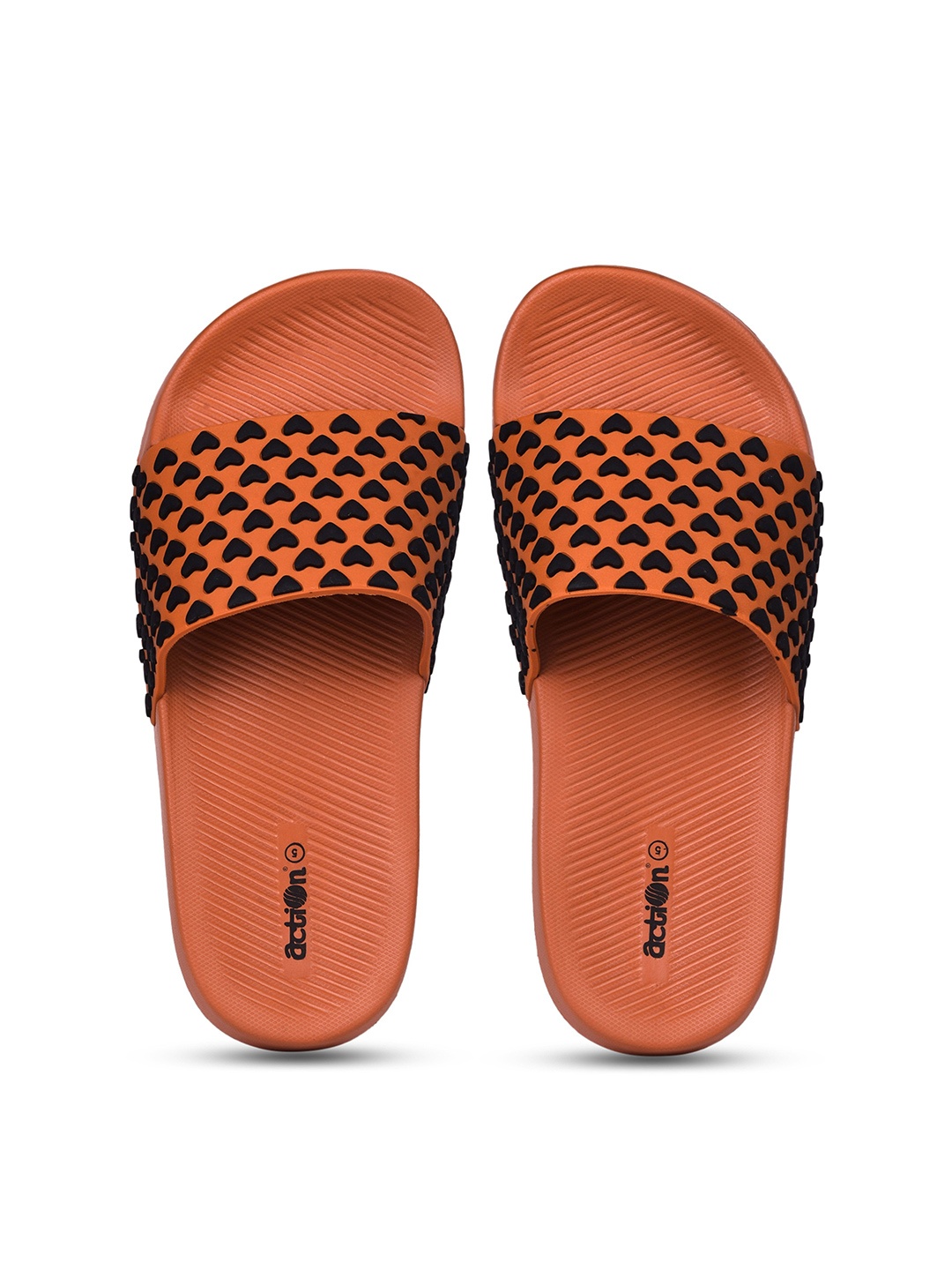 

Action Plus Women Rubber Sliders, Orange