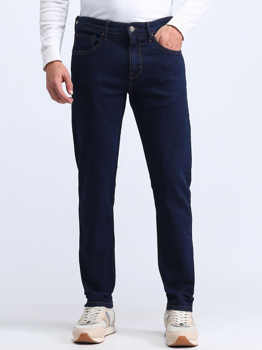 

Flying Machine Men Slim Fit Stretchable Jeans, Blue