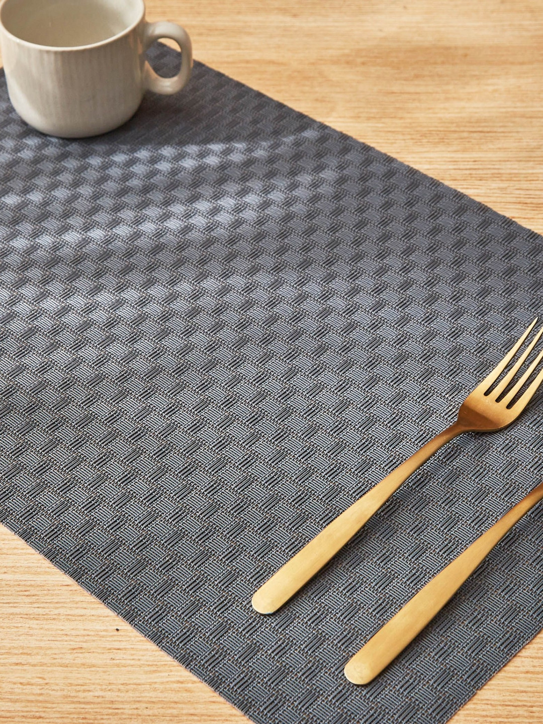 

Home Centre Eden 6-Pcs Grey Textured Rectangular Table Placemats