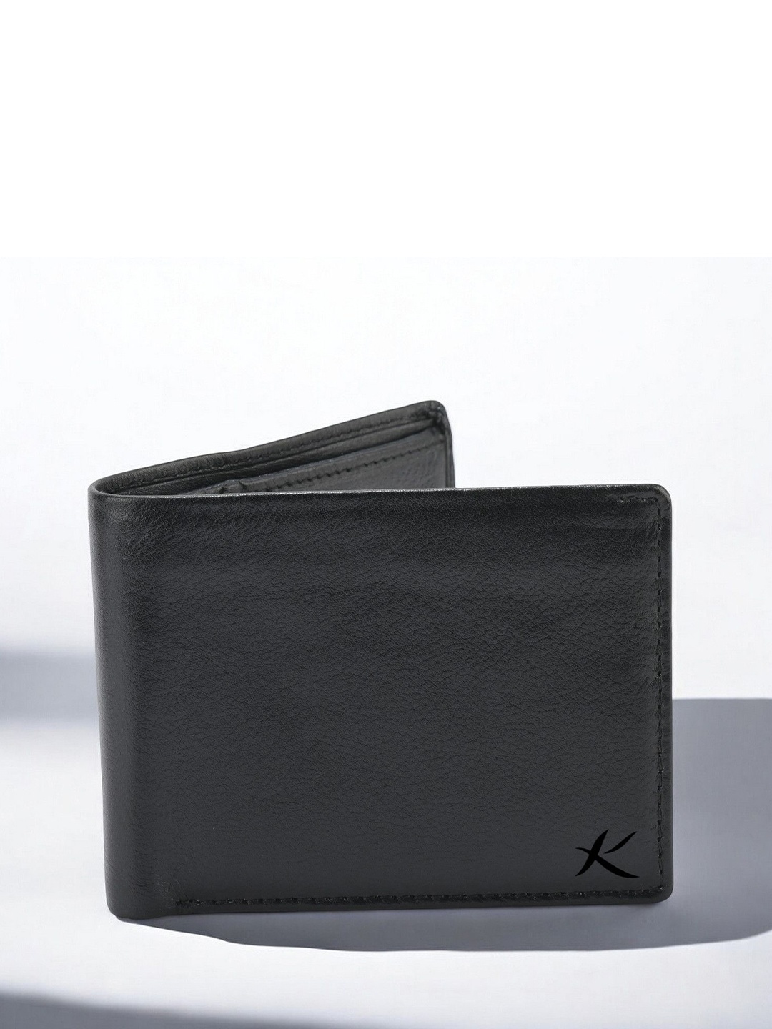 

Kastner Men Textured Leather Two Fold Wallet, Black