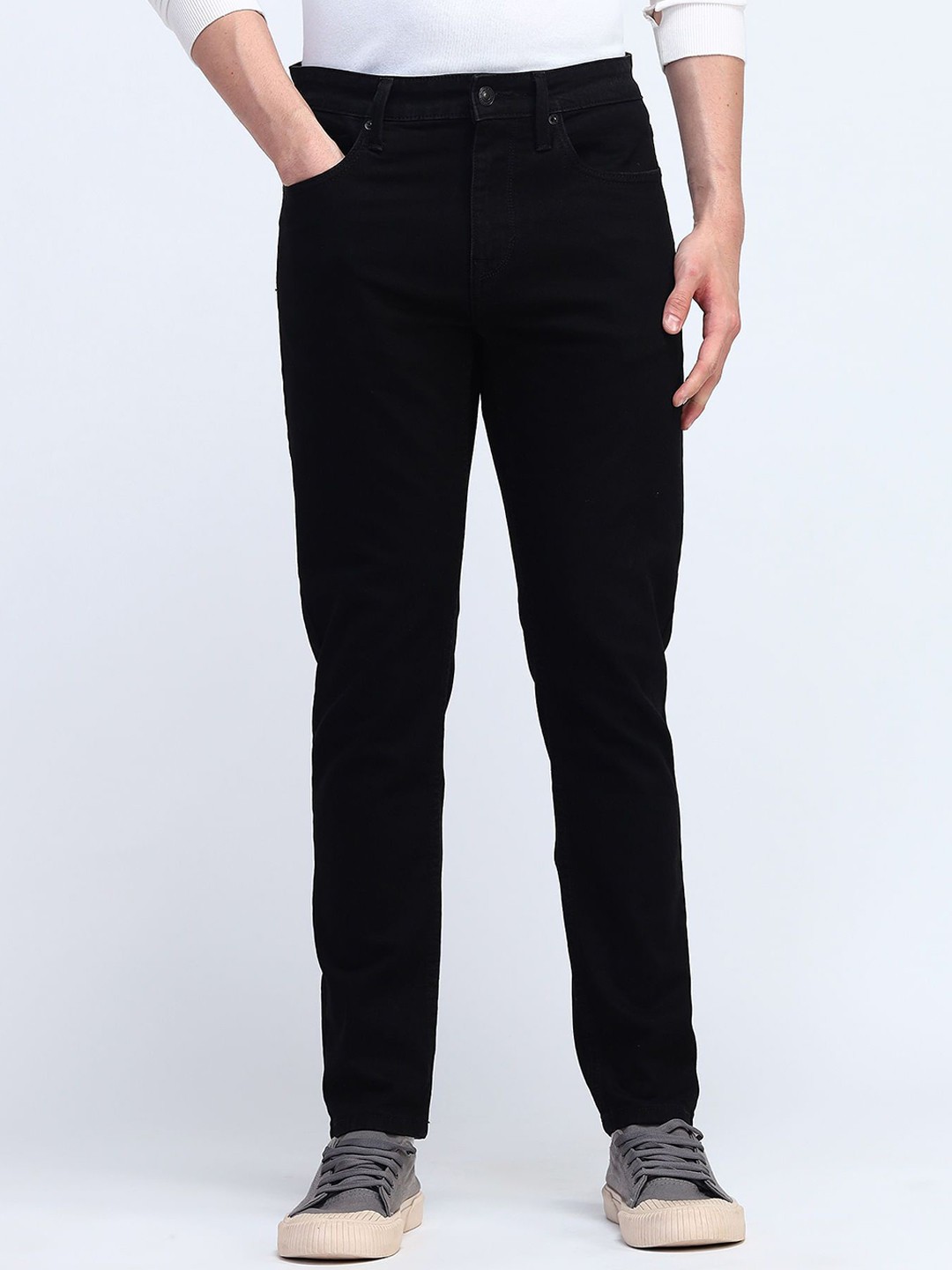 

Flying Machine Men Slim Fit Stretchable Jeans, Black