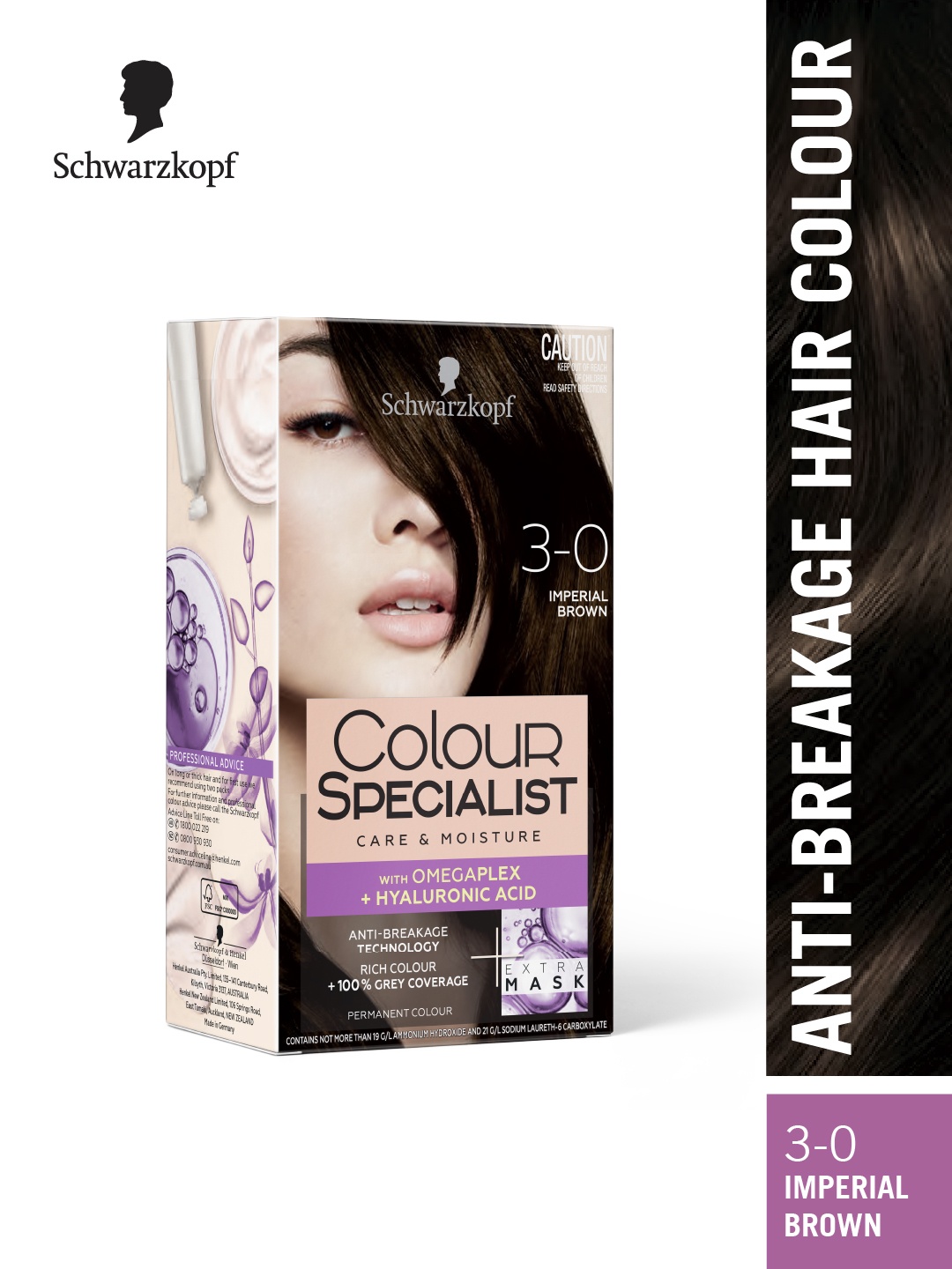 

Schwarzkopf Colour Specialist Permanent Hair Colour 165ml - Imperial Brown 3.0