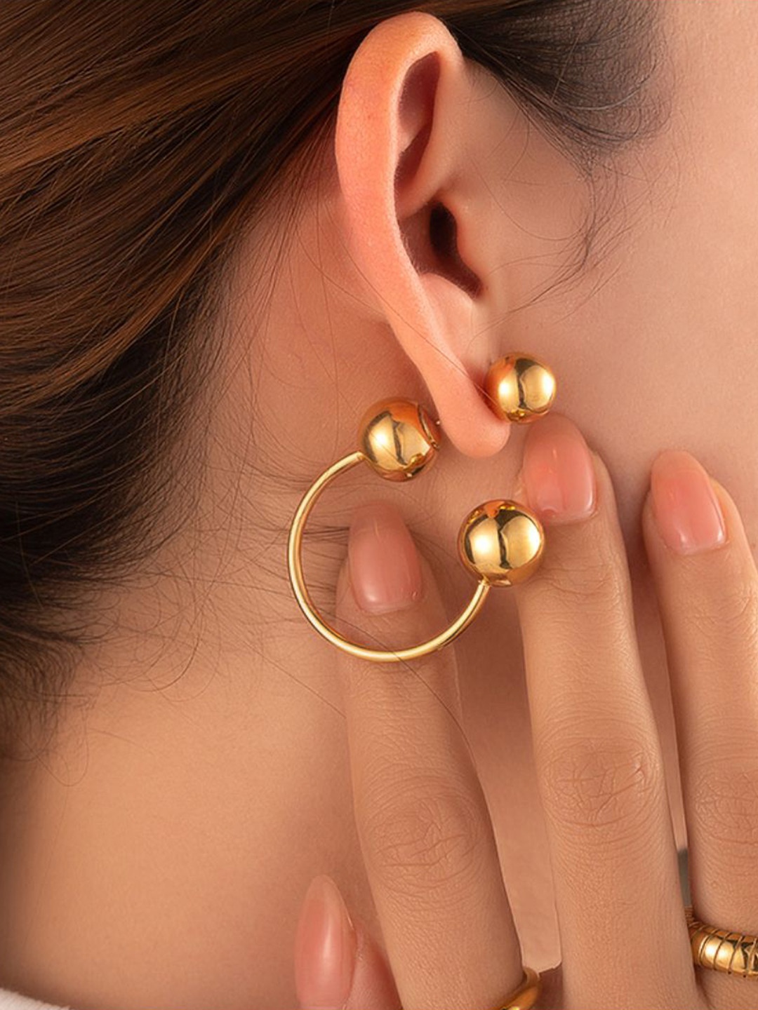 

SALTY 18KT Gold-Plated Stainless Steel Hoop Earrings