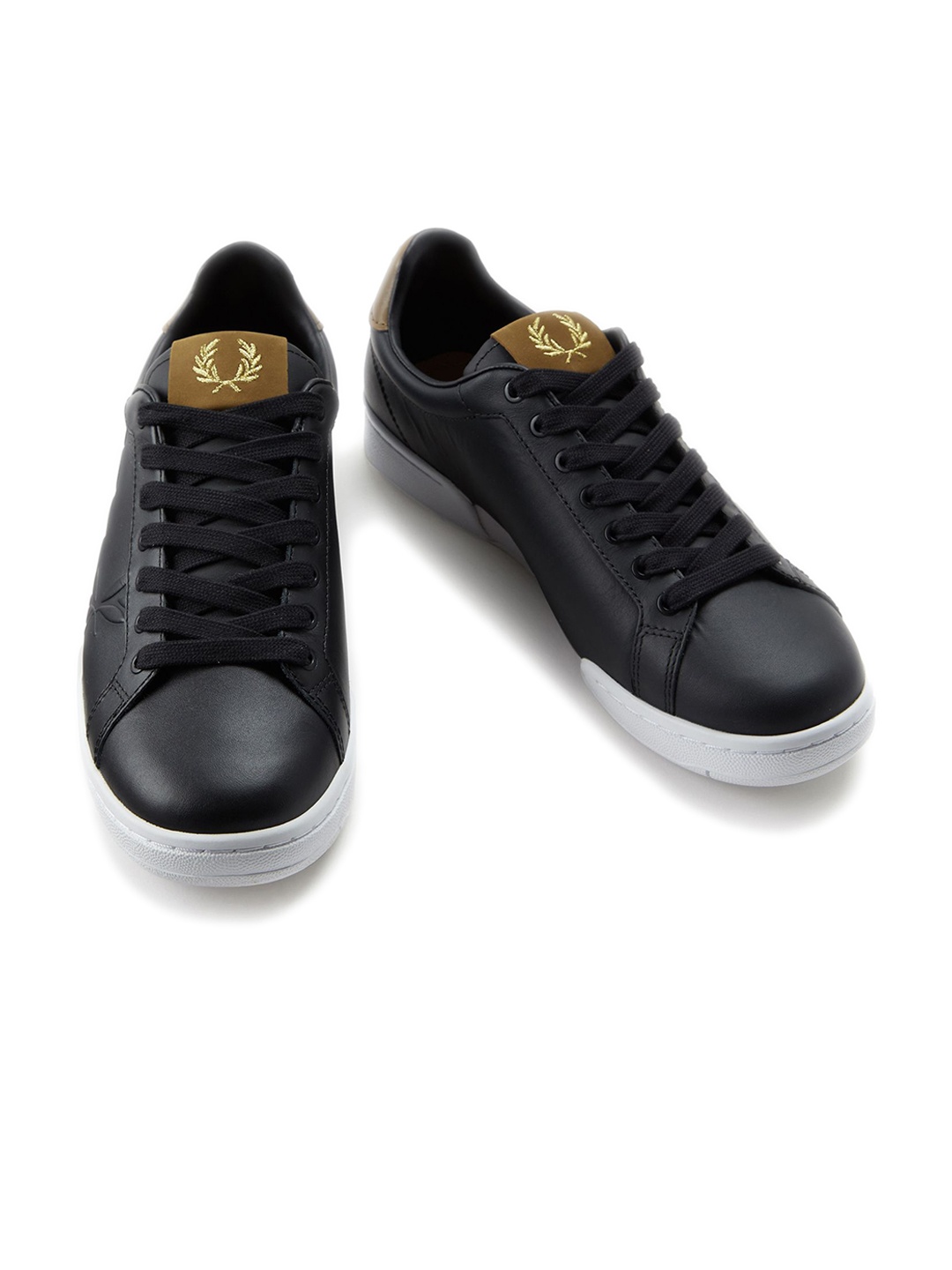 

Fred Perry Men Leather Sneakers, Black