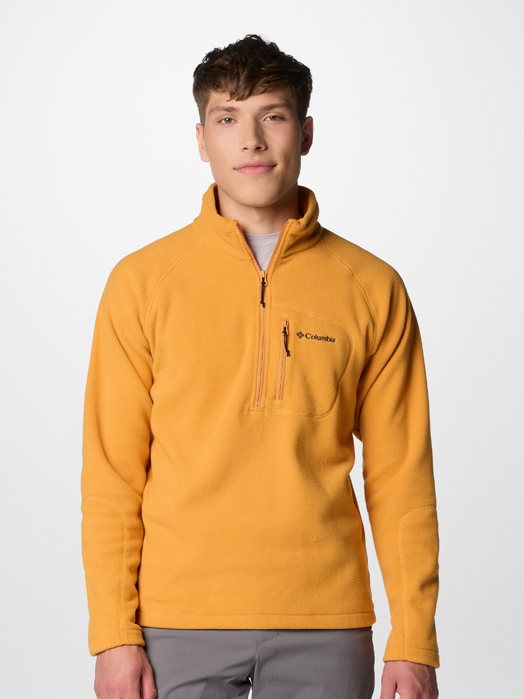

Columbia Men Fast Trek III Solid Half Zip Fleece Pullover, Yellow