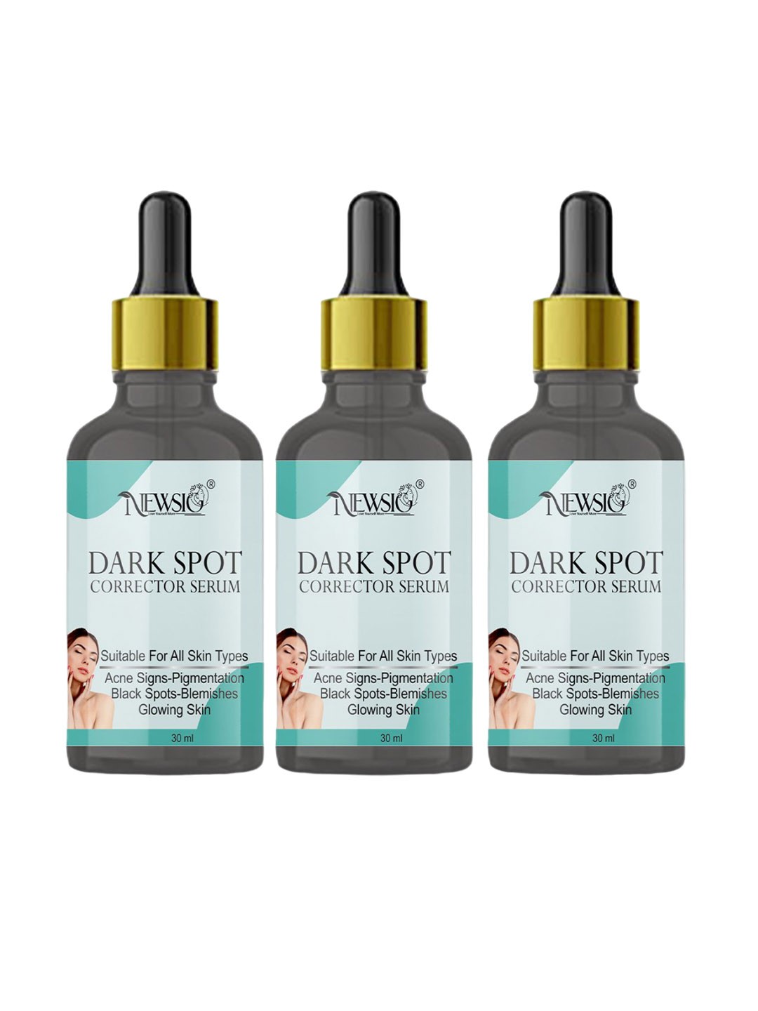 

Newsio Set Of 3 Dark Spot Corrector Serum - 30 ml Each, Transparent