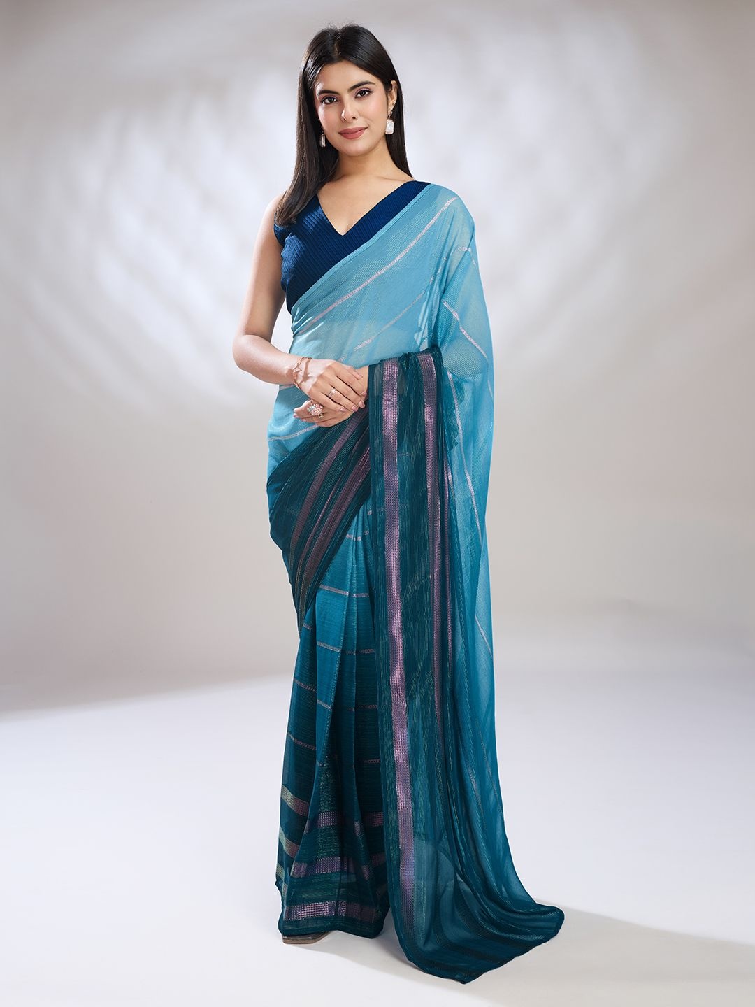 

Rekha Maniyar Woven Design Ready to Wear Saree, Blue