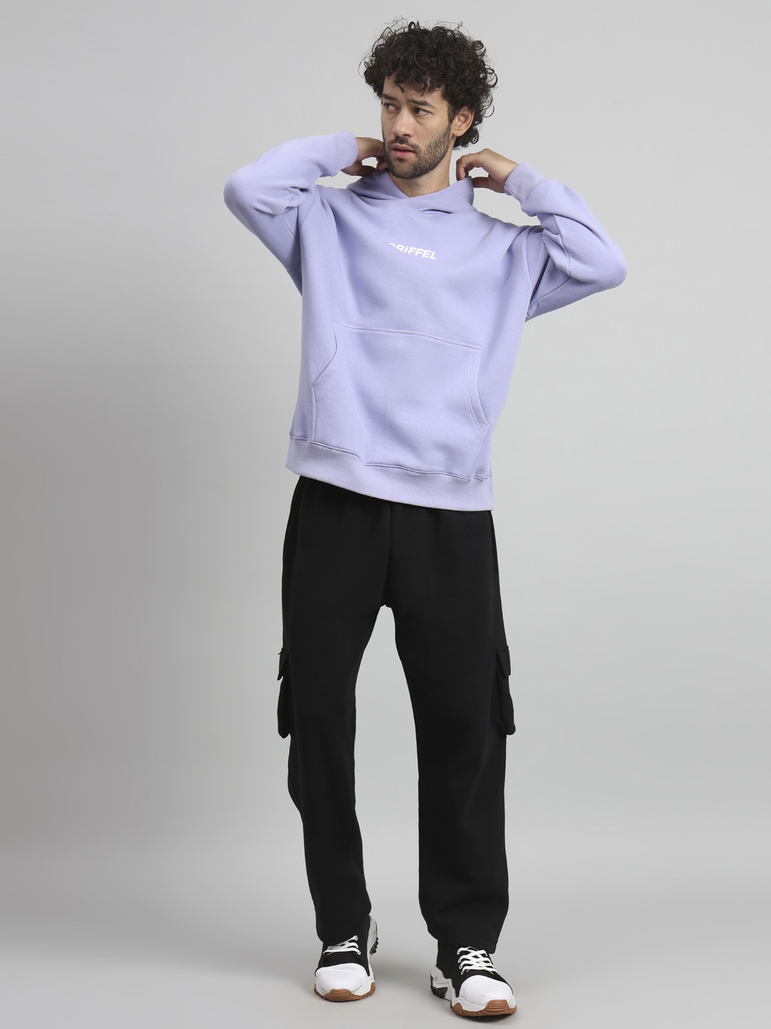 

GRIFFEL Men Typography Printed Mid Rise Tracksuits, Mauve