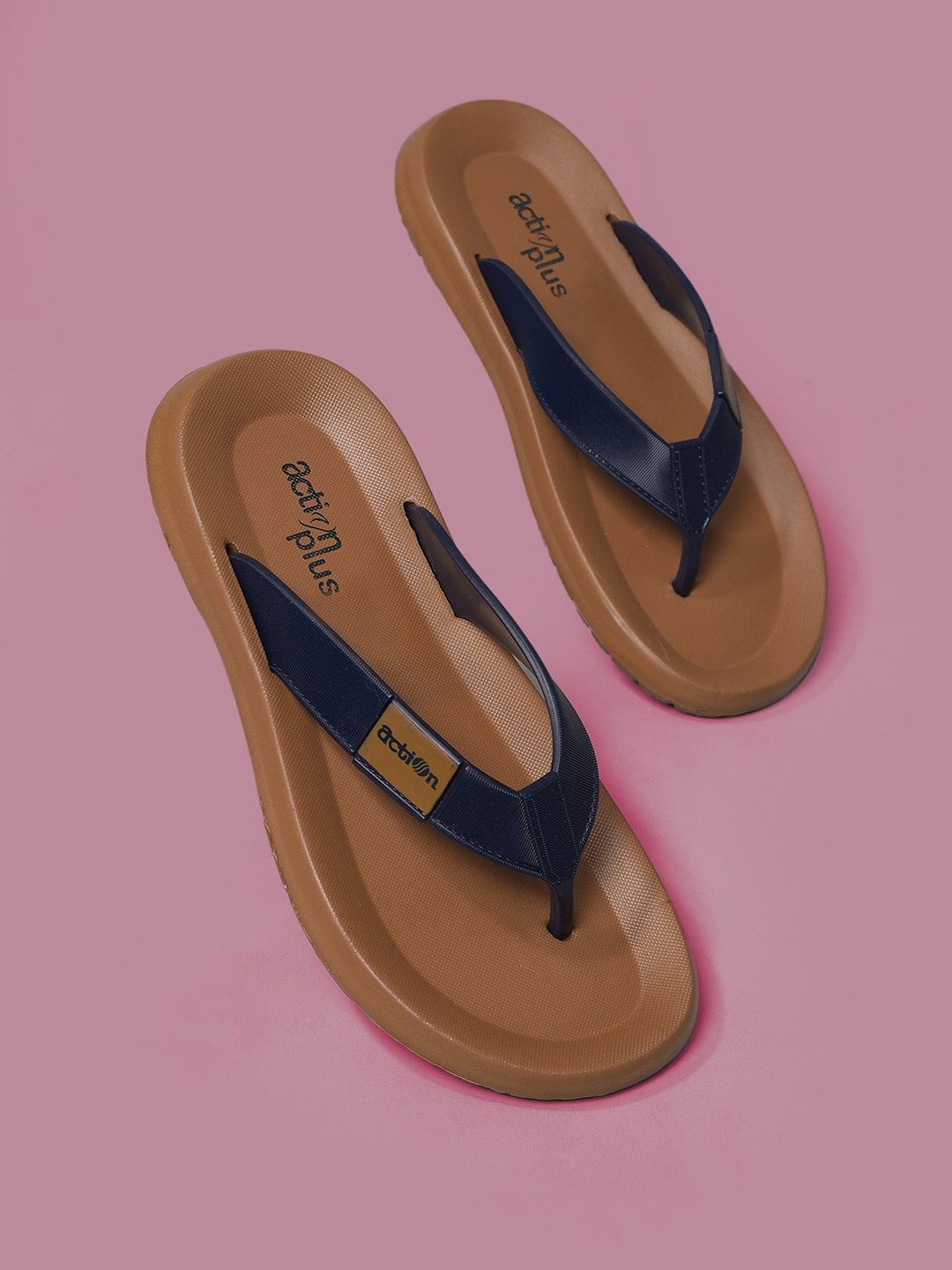 

Action Plus Men Rubber Thong Flip-Flops, Blue