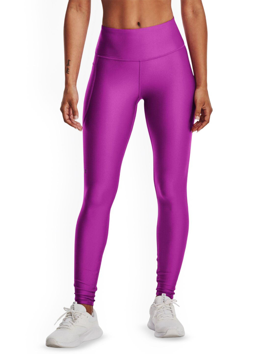 

UNDER ARMOUR Women Solid High Rise Ankle Length Leggings, Purple