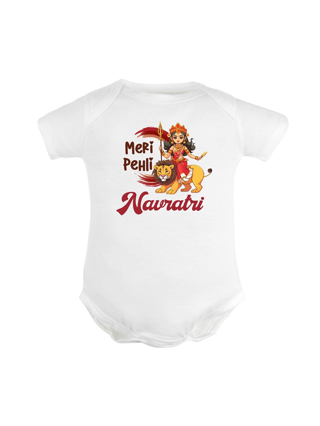 

FFLIRTYGO Infants Printed Pure Cotton Bodysuit, White