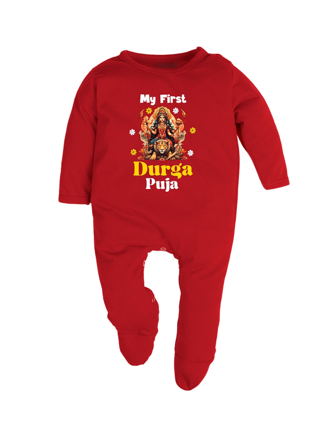 

FFLIRTYGO Infants Printed Cotton Sleepsuit, Red