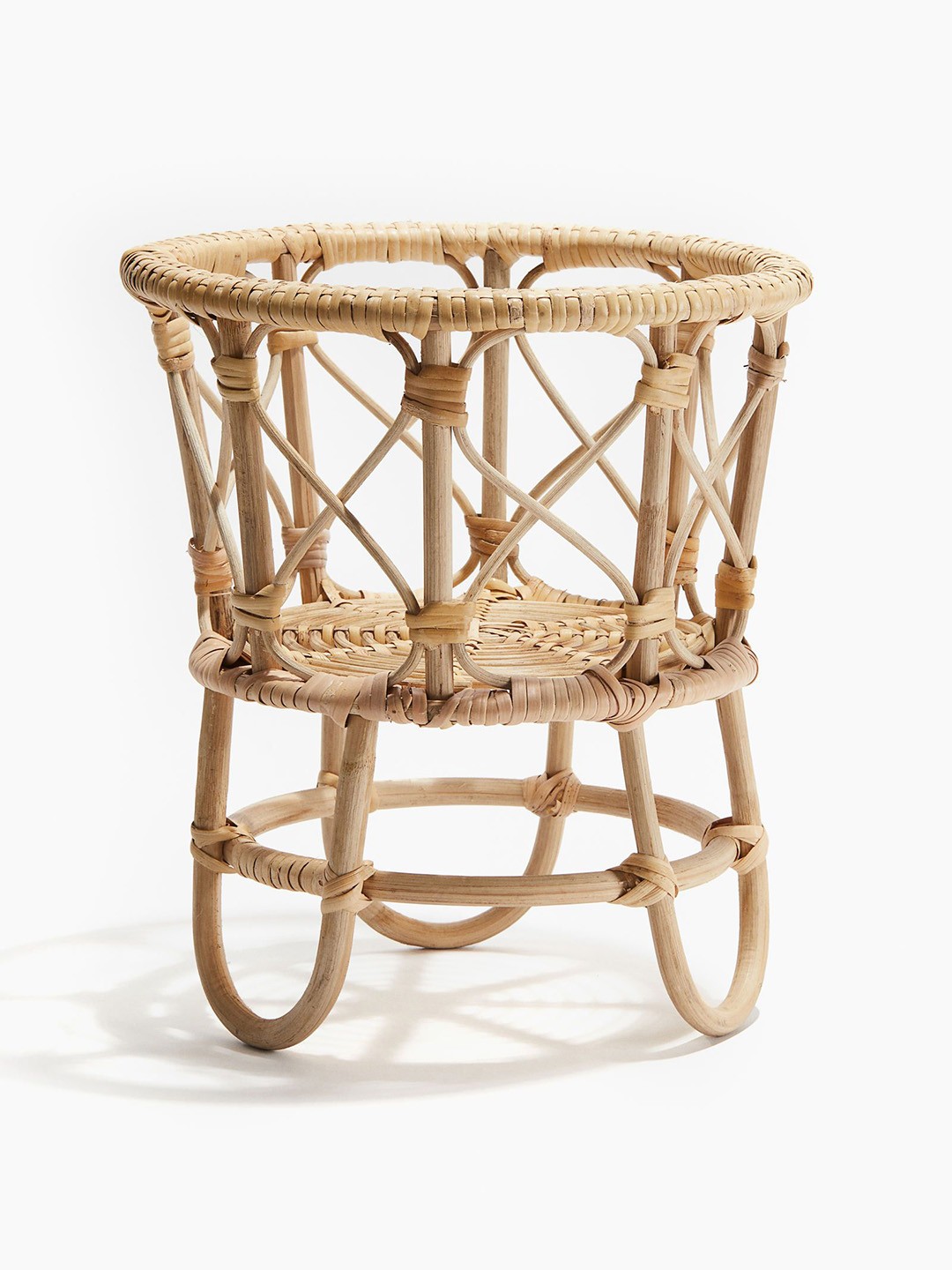 

H&M Beige Rattan Plant Pot Stand
