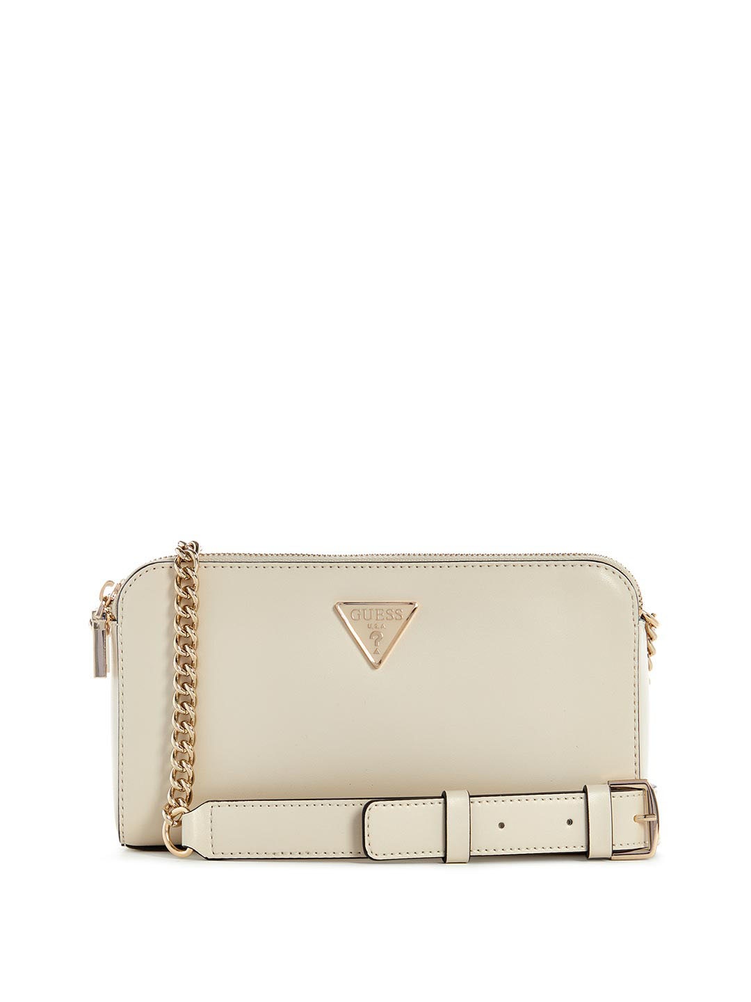 

GUESS Women Embellished PU Sling Bag, Beige