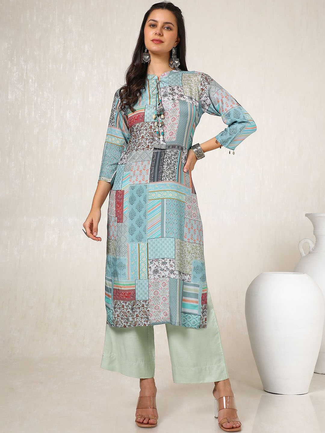 

Soch Women Ethnic Motifs Printed Kurta, Blue