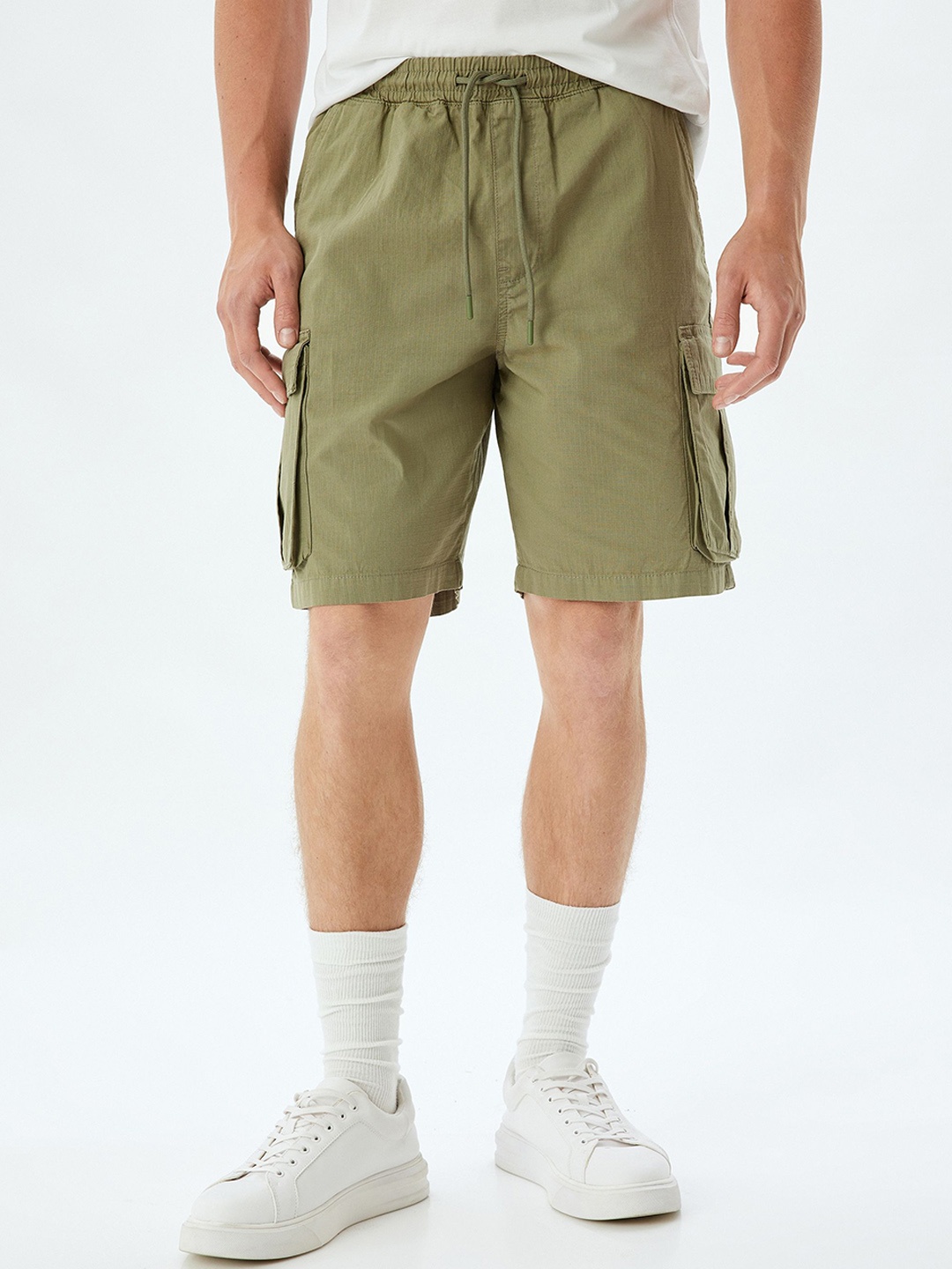 

Koton Men Cotton Cargo Shorts, Yellow