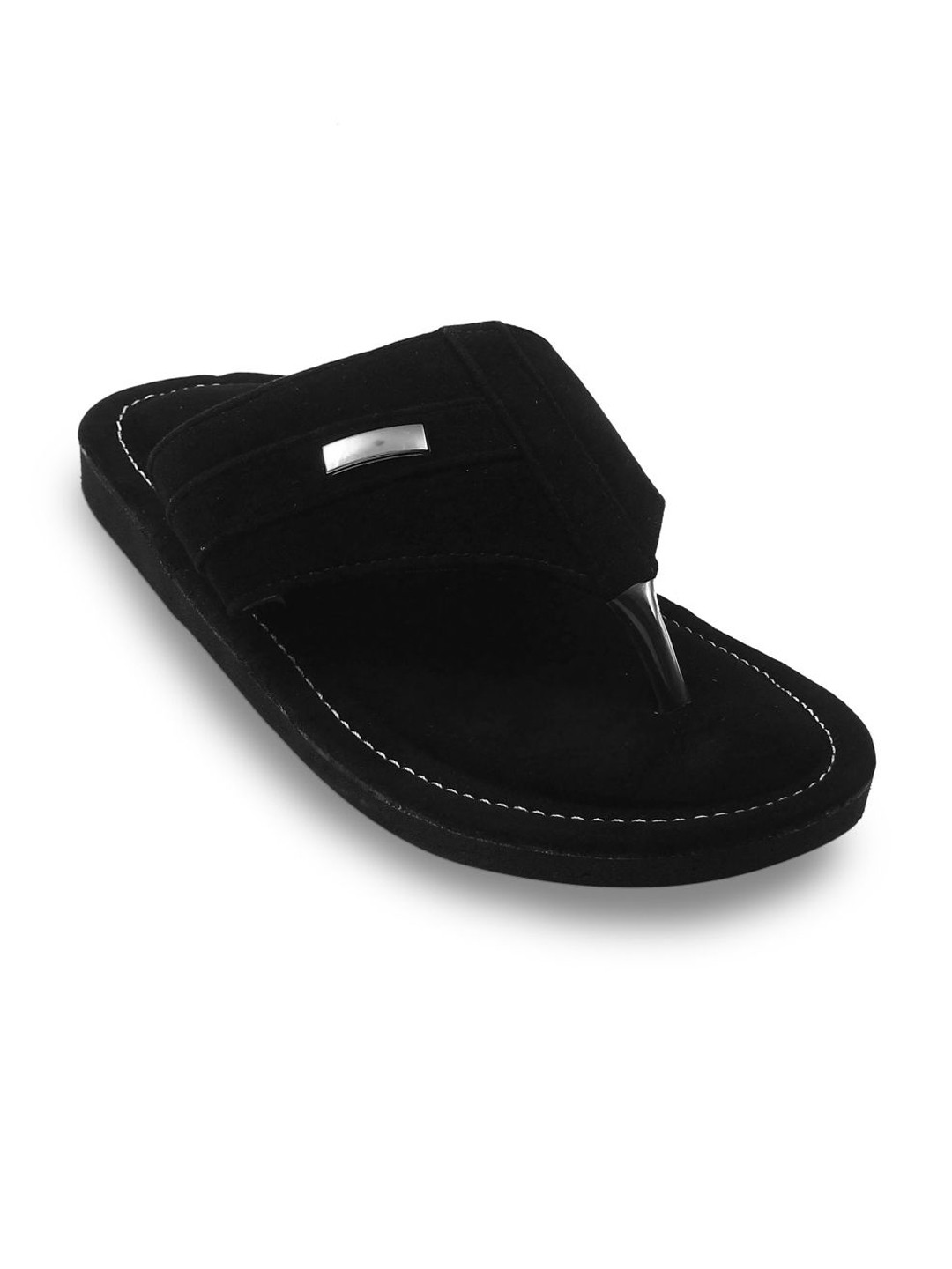 

Apratim Men T-Strap Comfort Sandals, Black