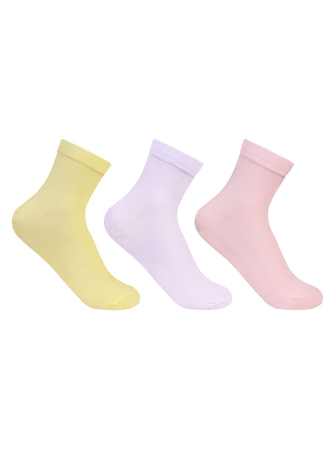 

Bonjour Women Pack Of 3 Assorted Ankle-Length Socks