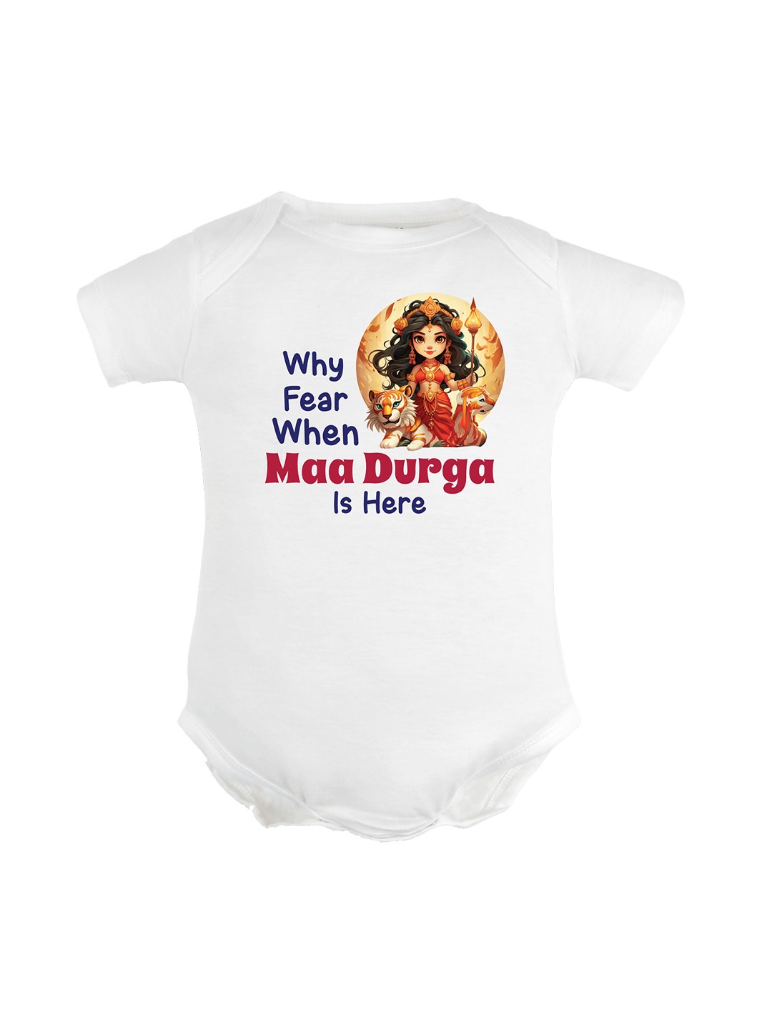 

FFLIRTYGO Infants Printed Pure Cotton Bodysuit, White