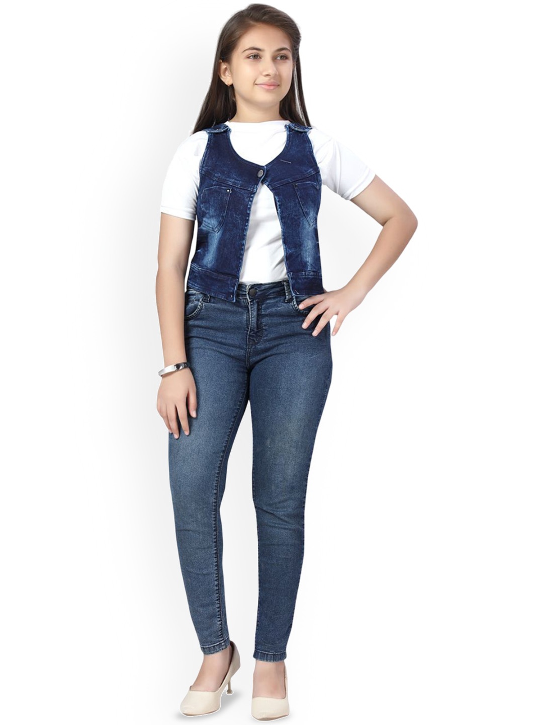 

BAESD Girls CottonTailored Jacket, Blue