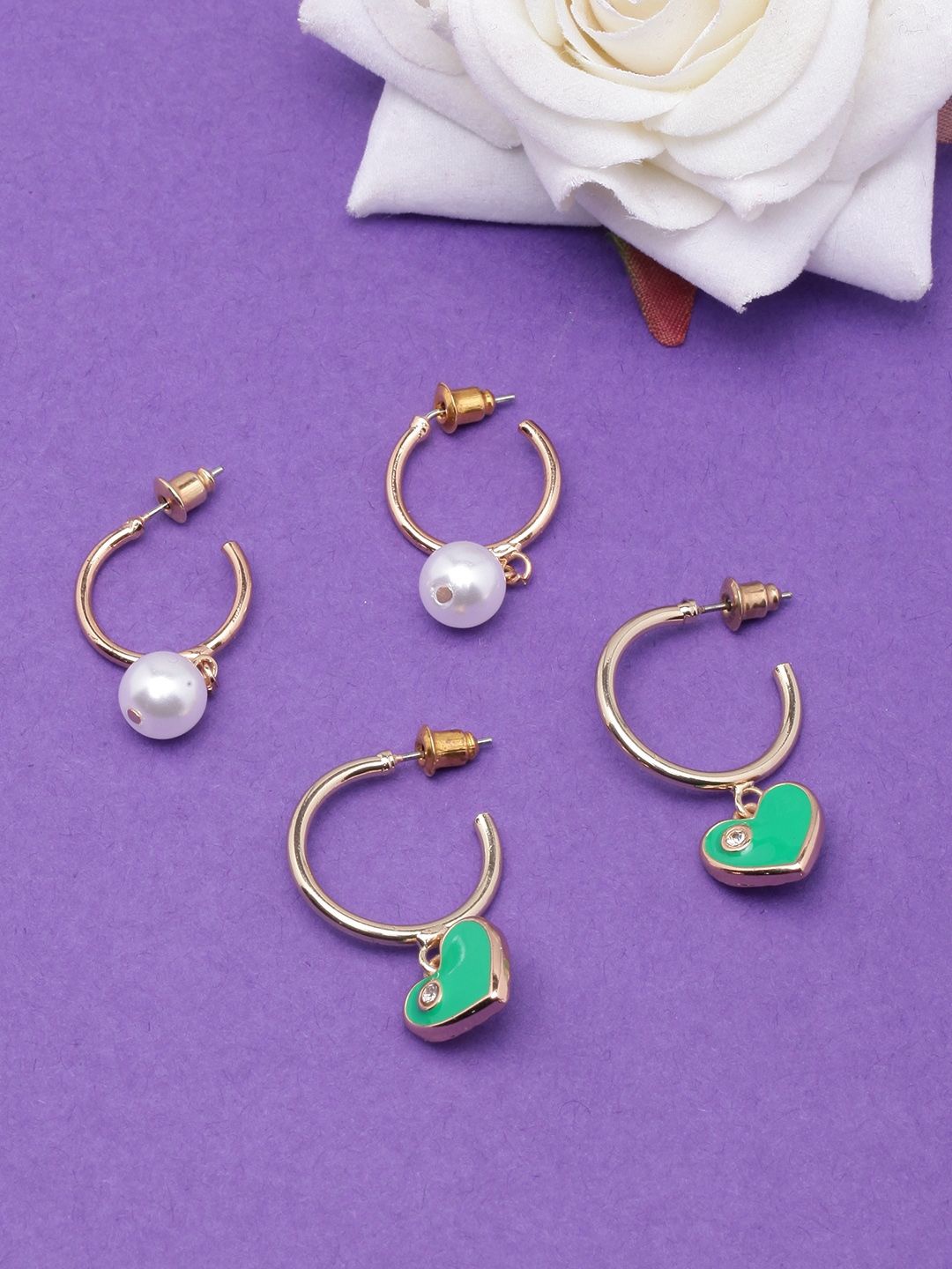 

KPOP Circular Drop Earrings, Gold