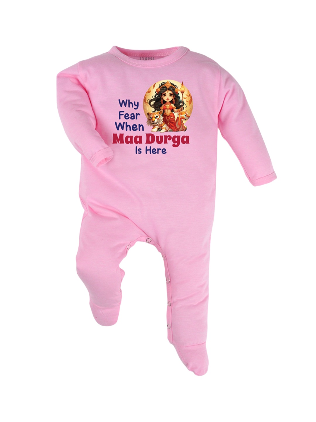 

FFLIRTYGO Infants Printed Cotton Sleepsuit, Pink