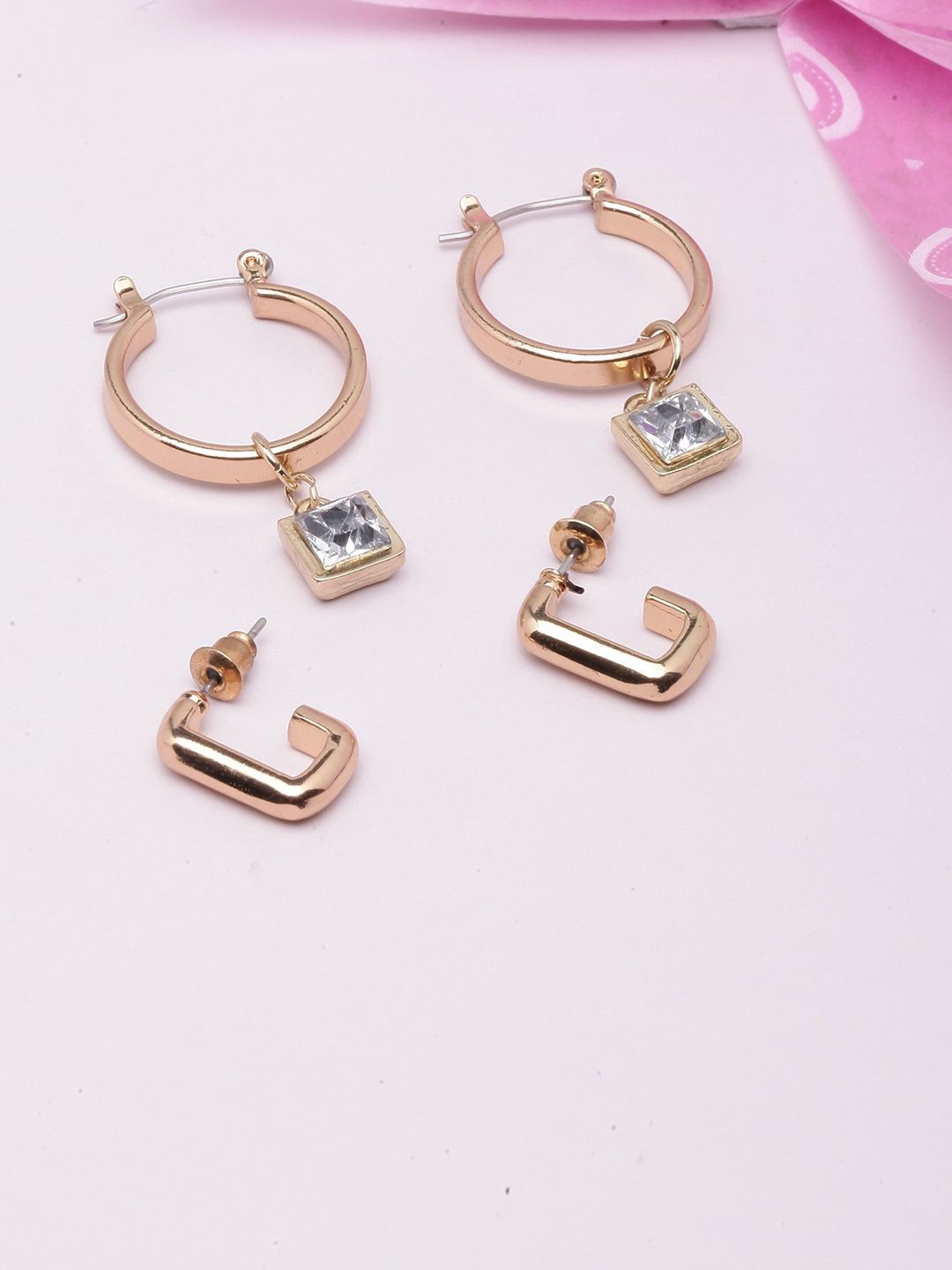 

KPOP Contemporary Drop Earrings, Gold