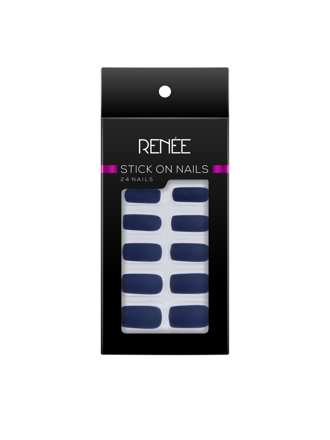 

Renee 24Pcs Reusable Stick On Nails - MTN02, Blue