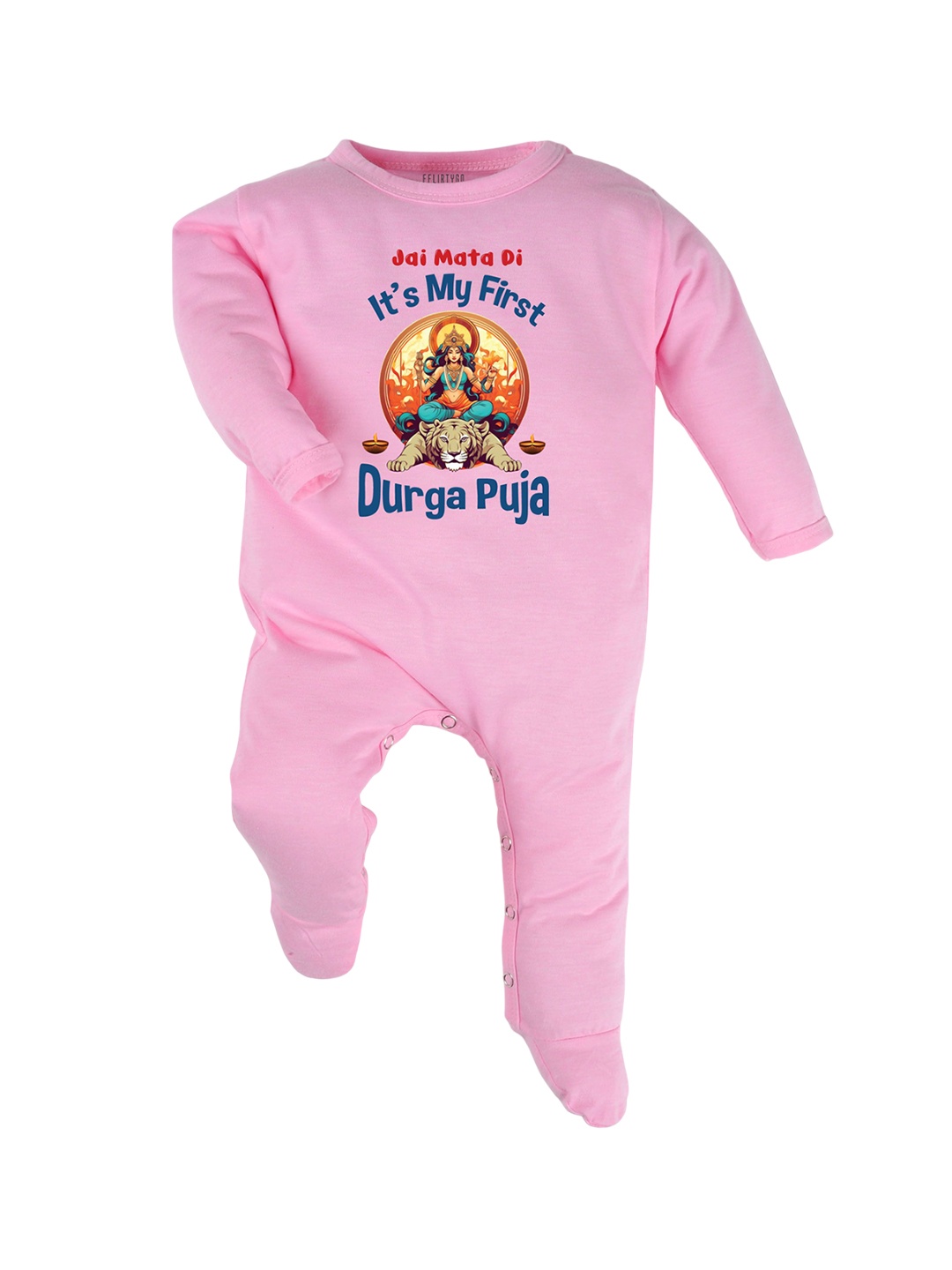 

FFLIRTYGO Infants Printed Cotton Sleepsuit, Pink