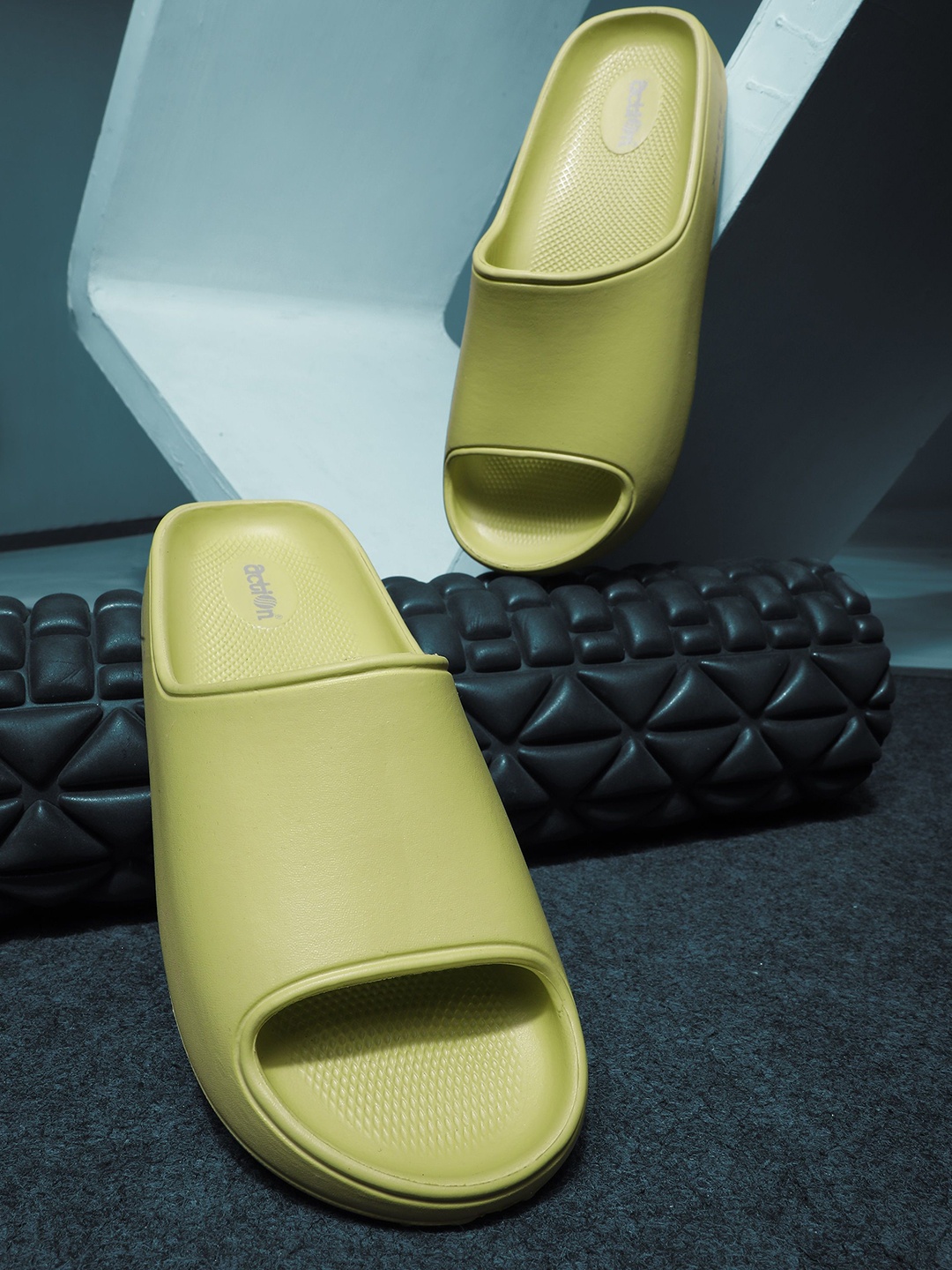 

Action Plus Women Rubber Sliders, Green