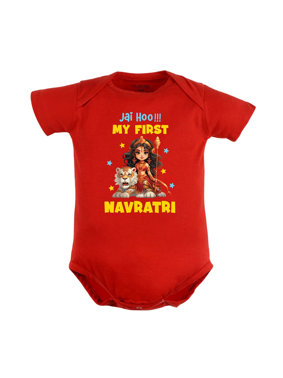 

FFLIRTYGO Infants Printed Pure Cotton Bodysuit, Red