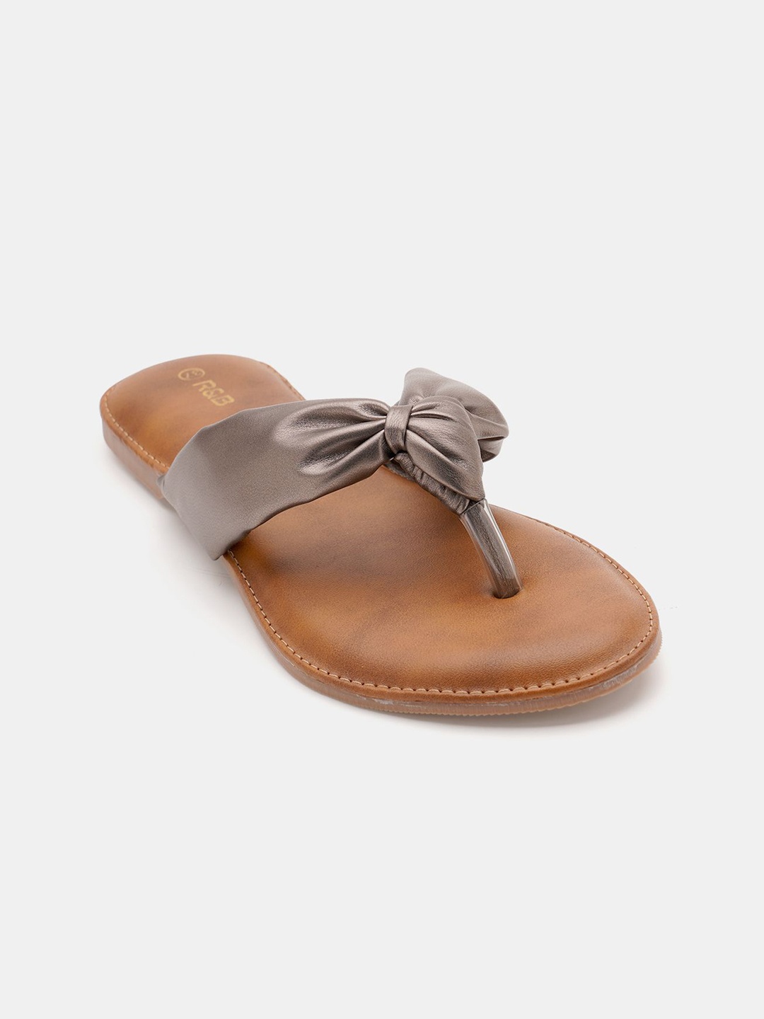 

R&B Women One Toe Flats, Brown