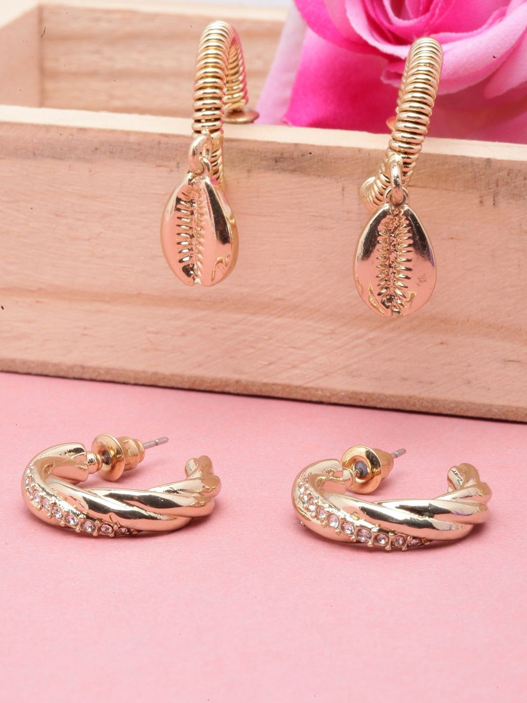 

KPOP Circular Half Hoop Earrings, Gold