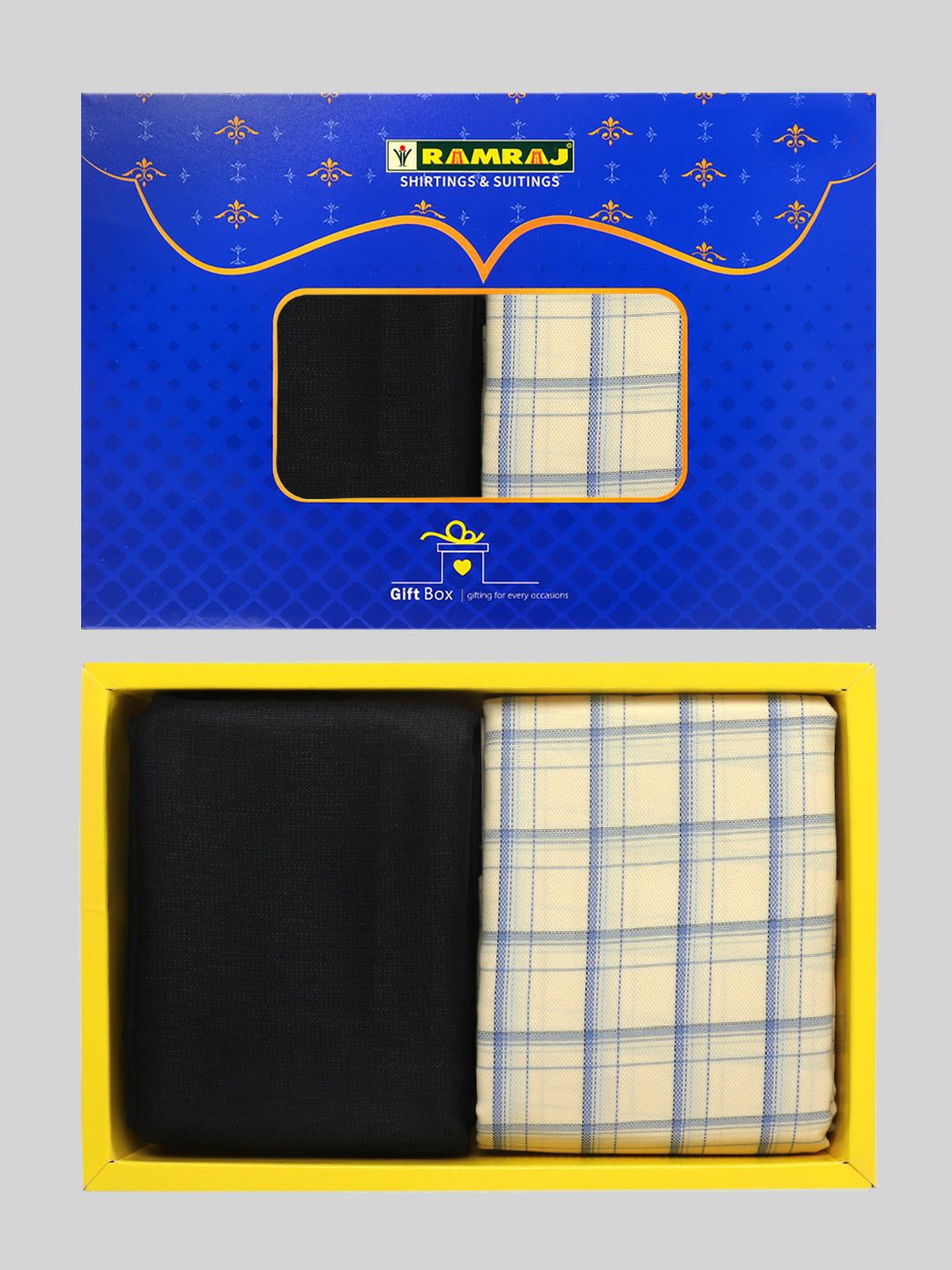 

Ramraj Men Checked Cotton Shirt and Trousers Clothing Fabric, Yellow