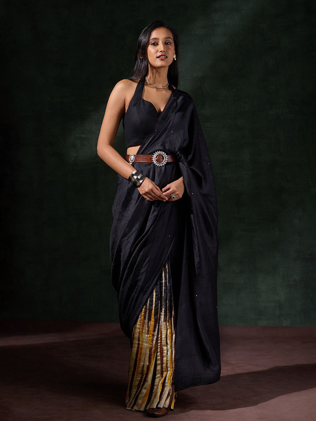 

Taneira Pure Silk Saree, Black