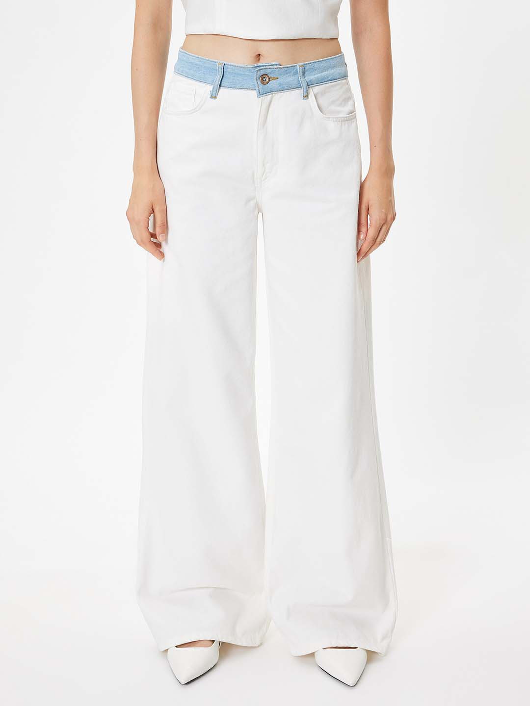 

Koton Women Solid Regular Trousers, White