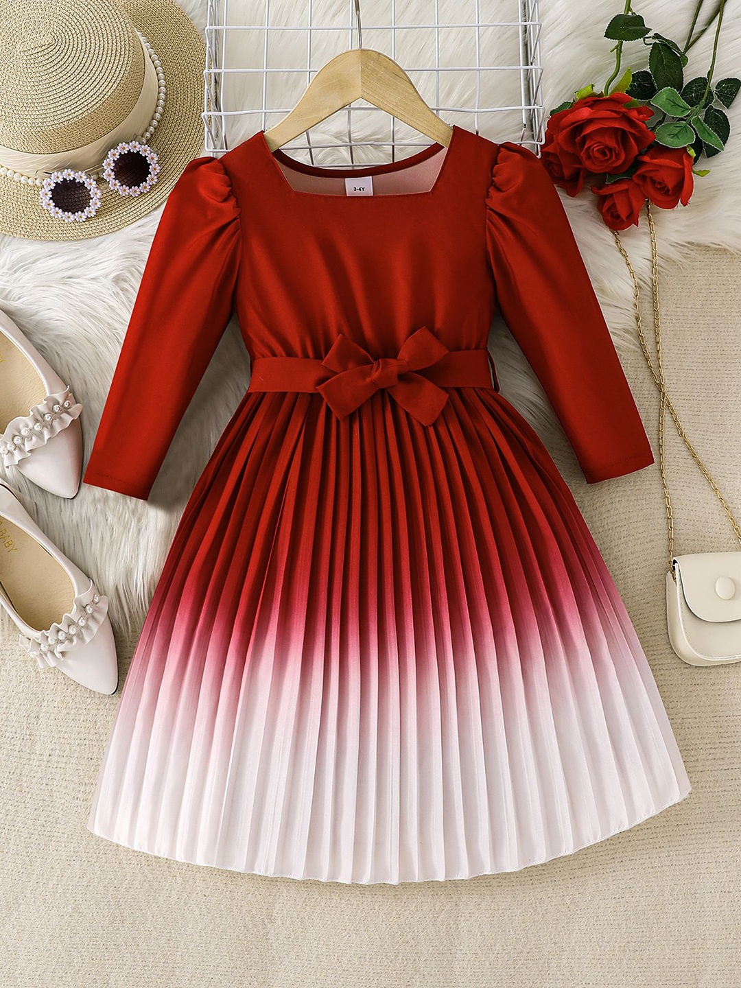 

Xsole Fit & Flare Dress, Red