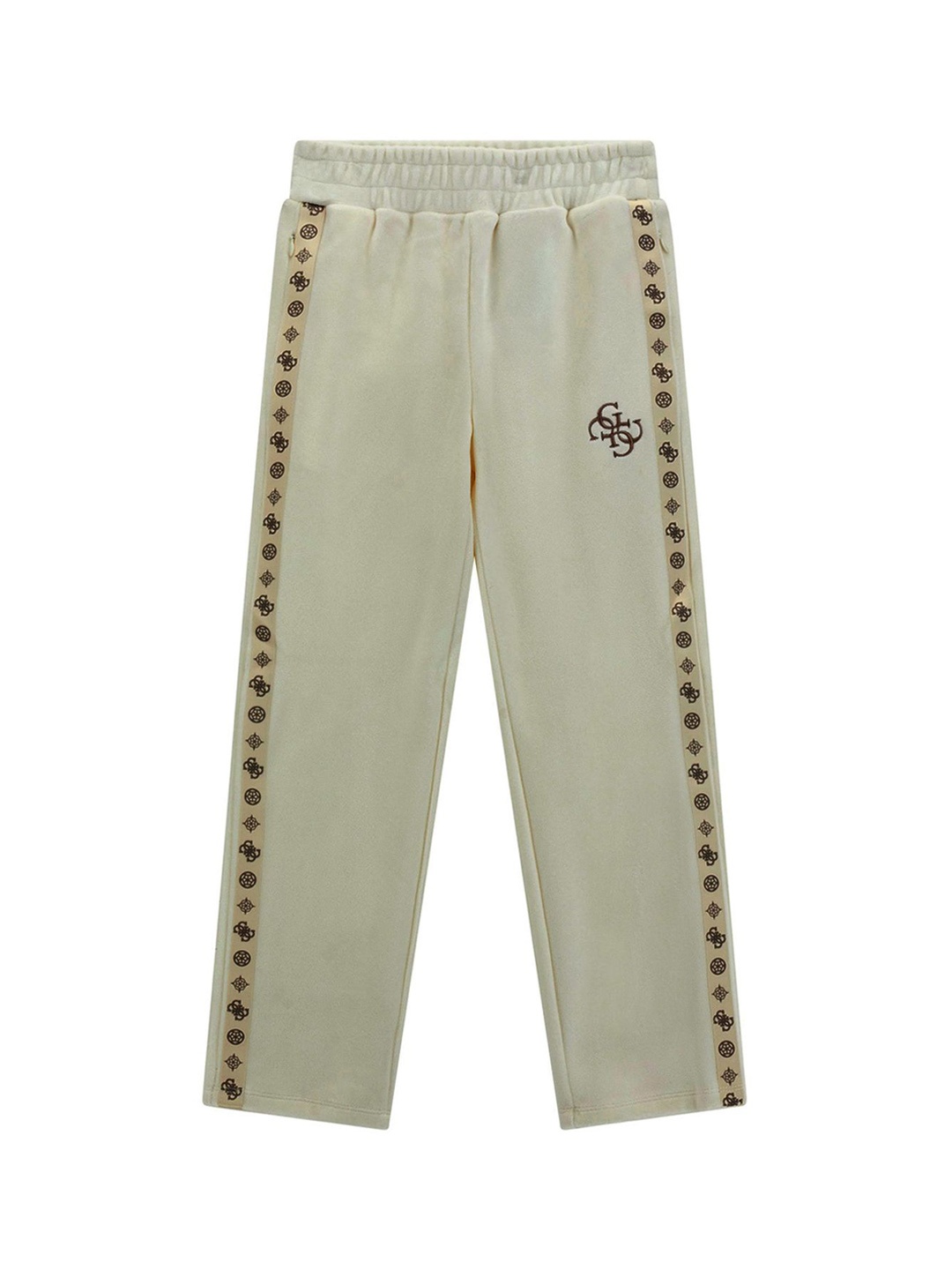 

GUESS kids Girls Striped Regular Fit Trouser, Cream