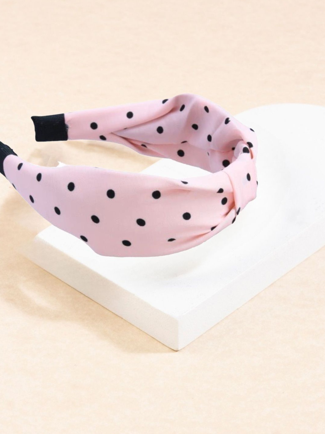 

fabula Women Polka Dots Printed Hairband, Pink