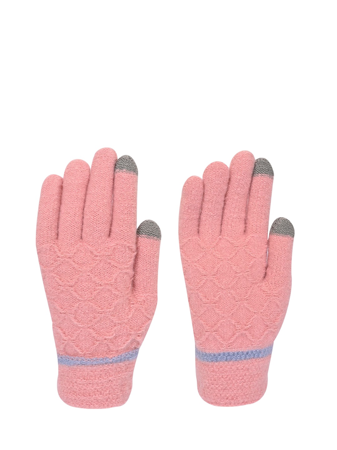 

LOOM LEGACY Women Acrylic Touchscreen Gloves, Pink