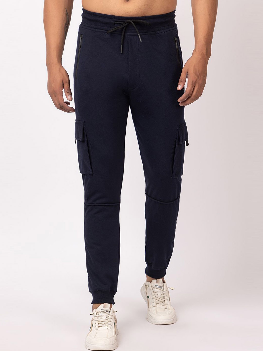 

GEE 5 Men Mid Rise Joggers, Navy blue