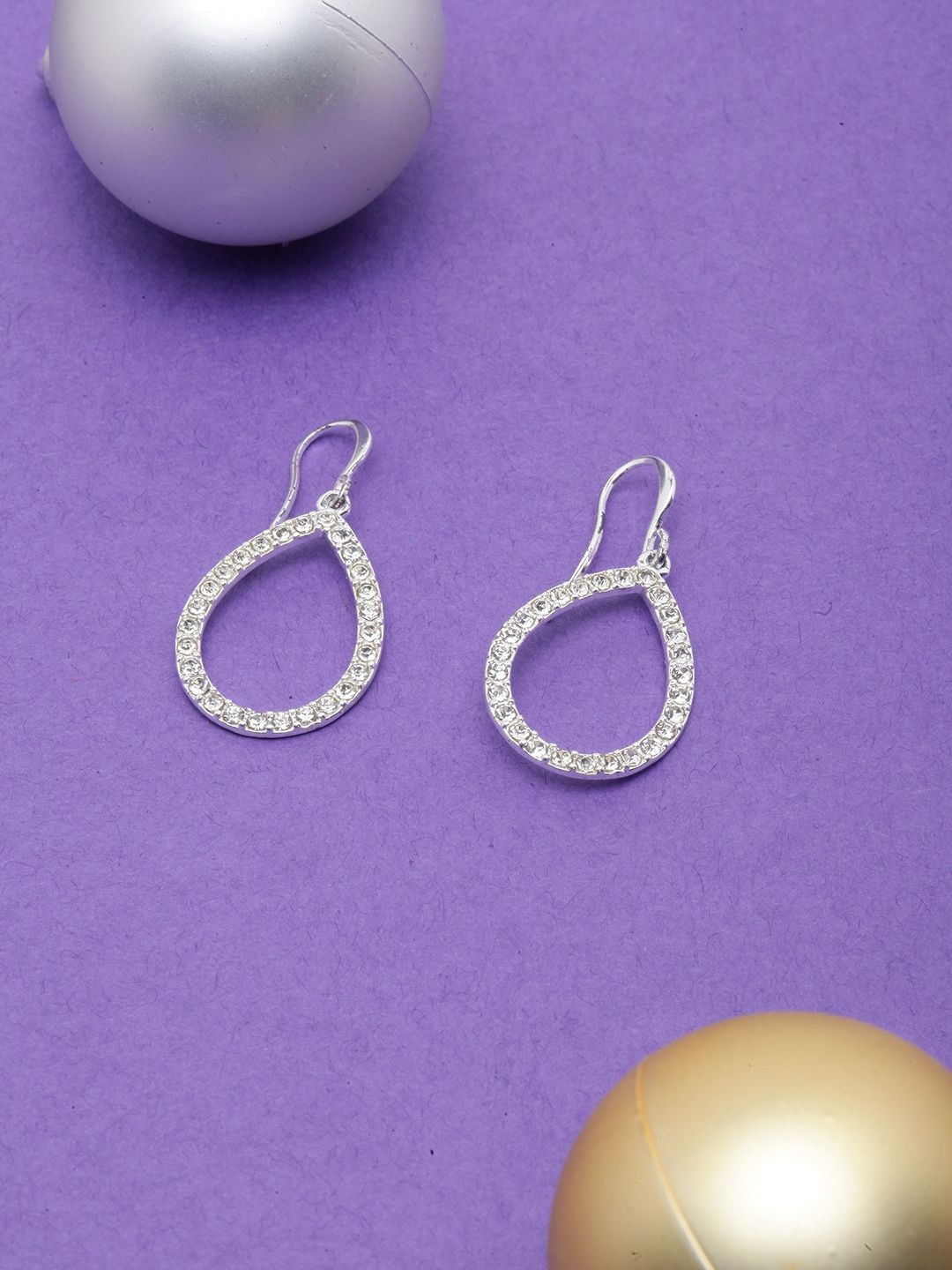 

KPOP Contemporary Drop Earrings, Silver
