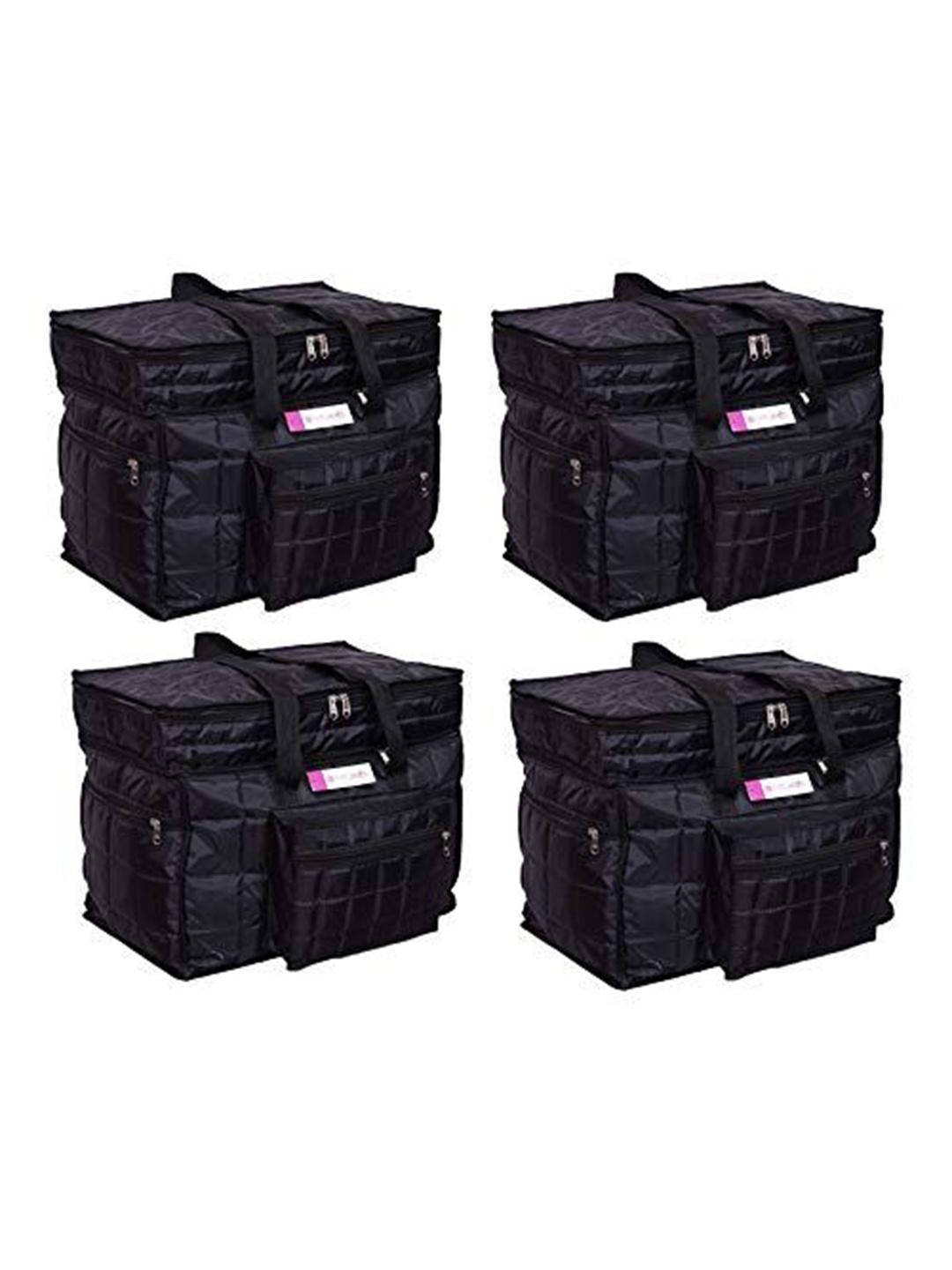 

prettykrafts Black 4 Pieces Reusable Multi-Utility Organisers