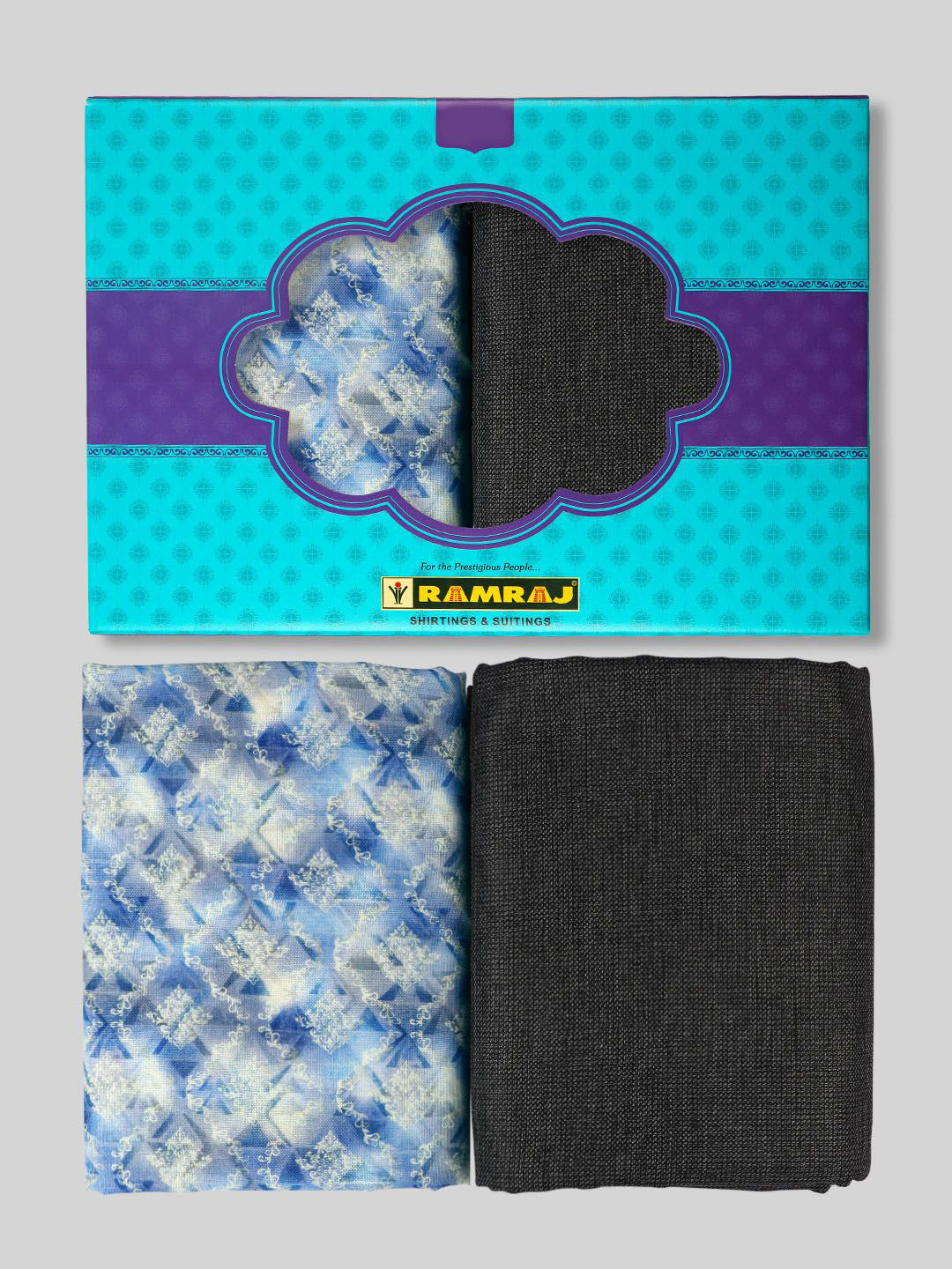 

Ramraj Men Printed Cotton Shirt and Trousers Clothing Fabric, Blue