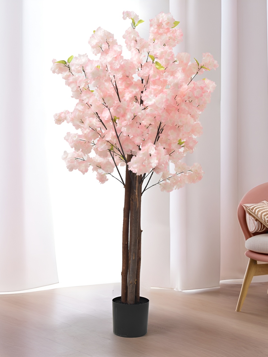 

UMAI Pink Cherry Blossom Artificial Plant With Pot