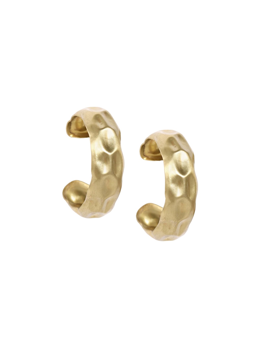 

KPOP Gold Plated Contemporary Half Hoop Earrings
