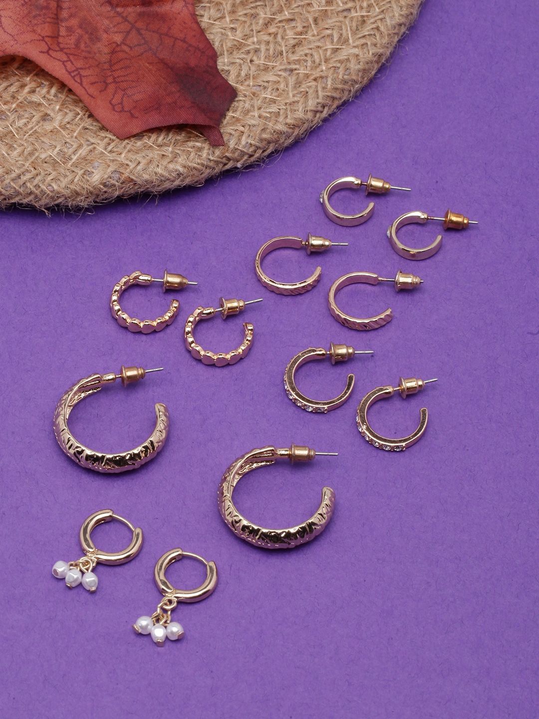 

KPOP Circular Drop Earrings, Gold